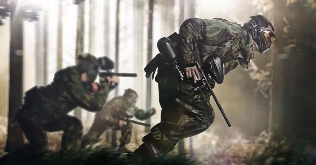 paintball en acción
