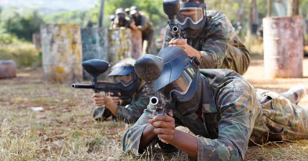 tiro con paintball